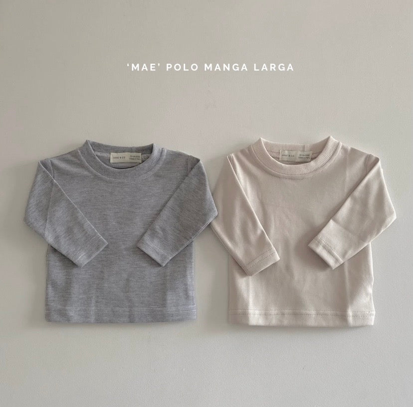 'Mae' polo manga larga