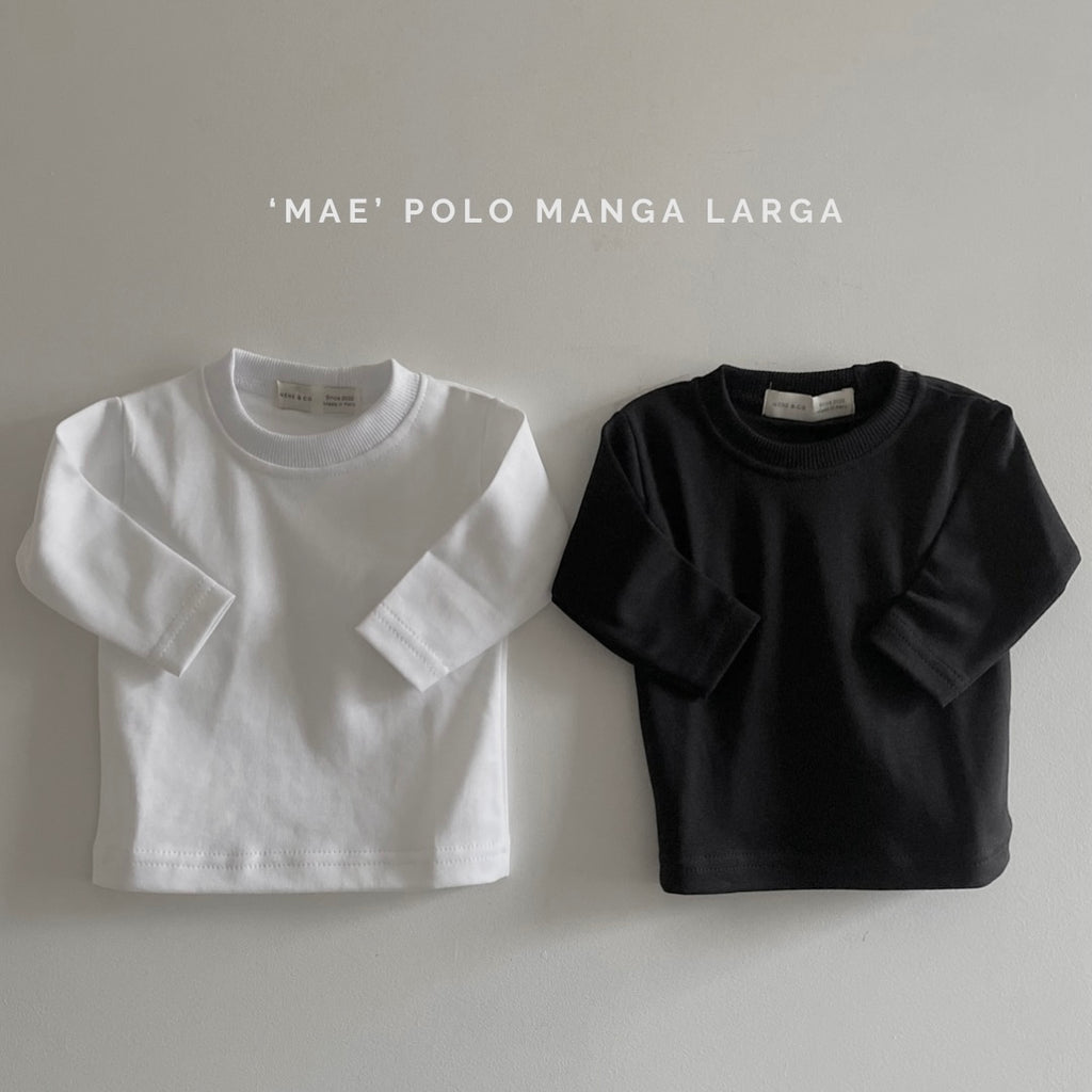 'Mae' polo manga larga