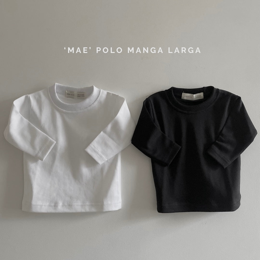 'Mae' polo manga larga