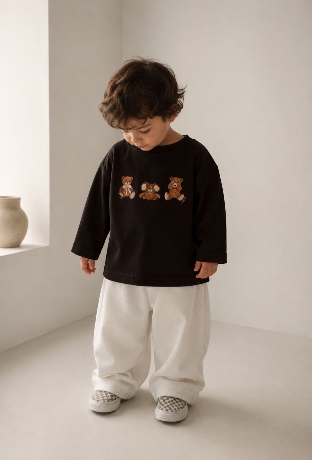 'Bear' polo manga larga